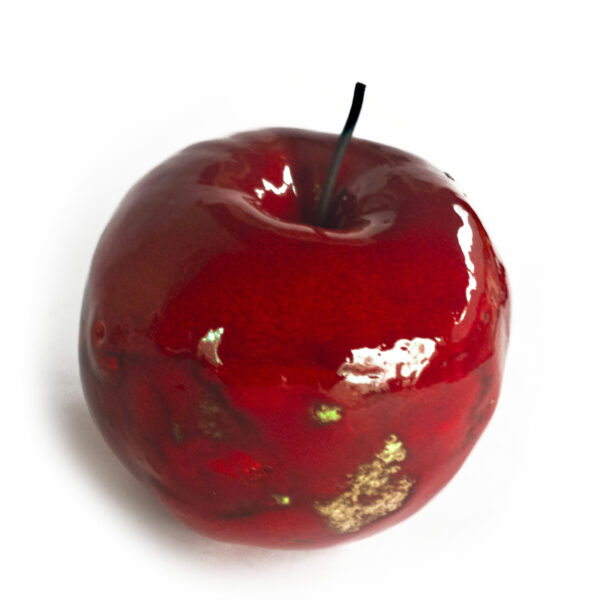 ceramiczne jablko, czerwone