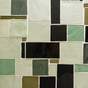 ściana mozaika szklana